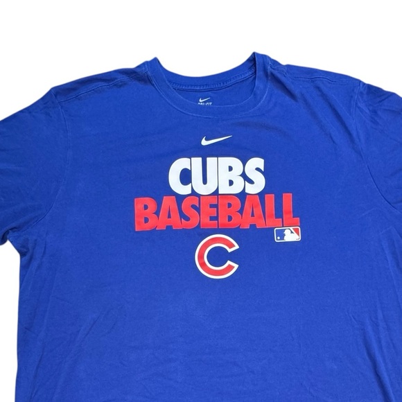 Nike Cubs Baseball Dri-FIT Performance Authentic Collection Shirt in Blue - Picture 3 of 15
